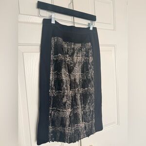 BCBGMaxAzria Black and Gray Pencil Skirt